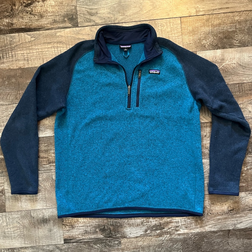Patagonia Men's Better Sweater Quarter Zip- Blue